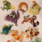 Tiny Monster Stickers:Asian
