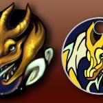 Golden Drake Pathtag and Sticker set